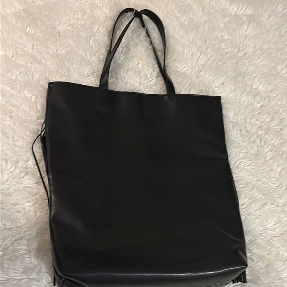 Victoria's Secret Black Fringe Tote Bag - Picture 3 of 8